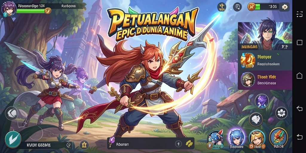 Screenshot D06 menunjukkan aksi seru di dunia anime.