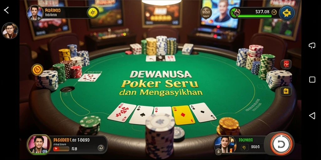 Tampilan gameplay poker yang seru di DEWANUSA.