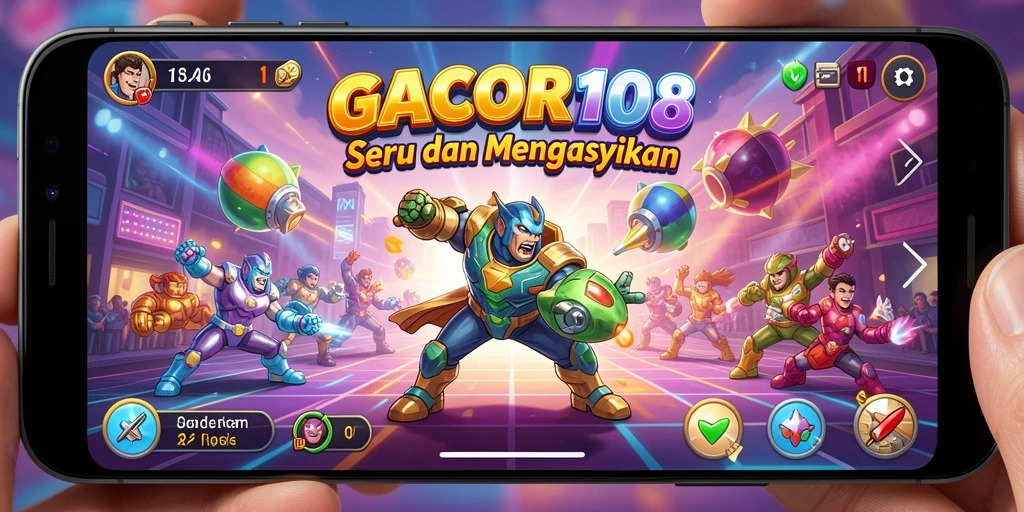 Screenshot GACOR108 menampilkan gameplay Arcade yang seru dan penuh tantangan.