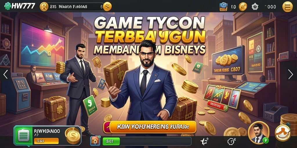 Tampilan gameplay HW777 yang menarik dengan berbagai pilihan bisnis.