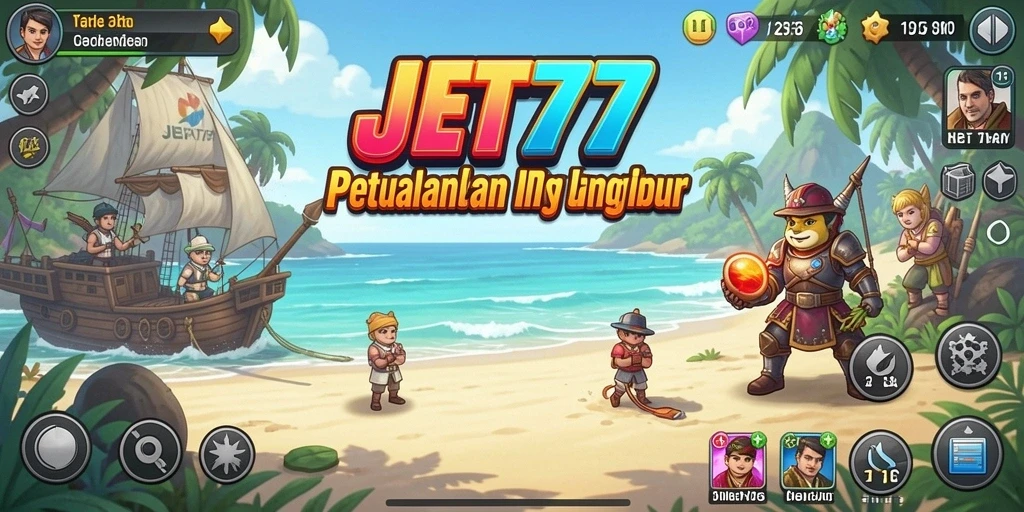 Tampilan gameplay JET77 yang menarik dengan mekanik Idle.