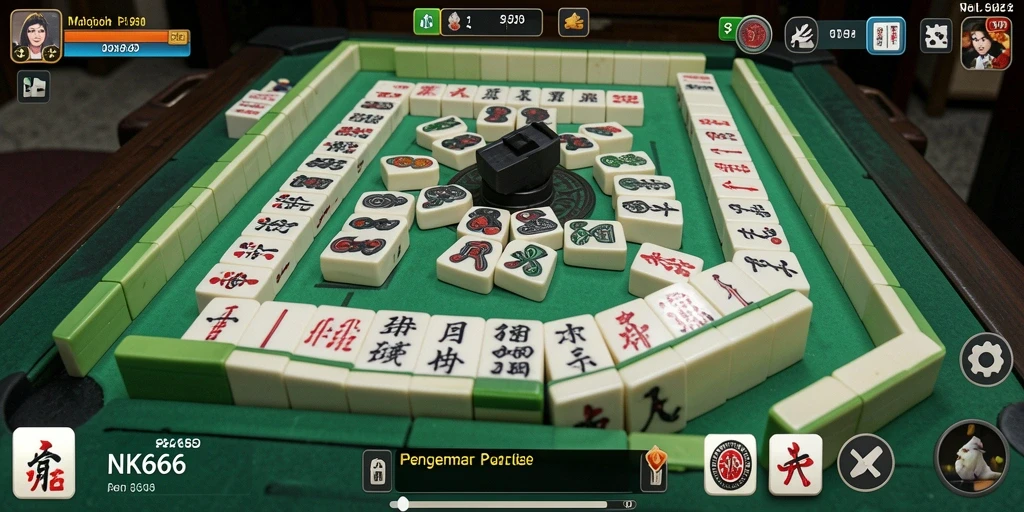 Tampilan gameplay NK666 dengan desain Mahjong yang menarik dan menantang.