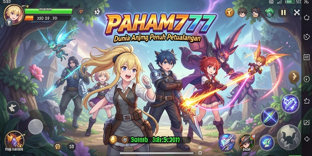 Screenshot gameplay PAHAM777 menampilkan aksi karakter Anime yang mendebarkan.