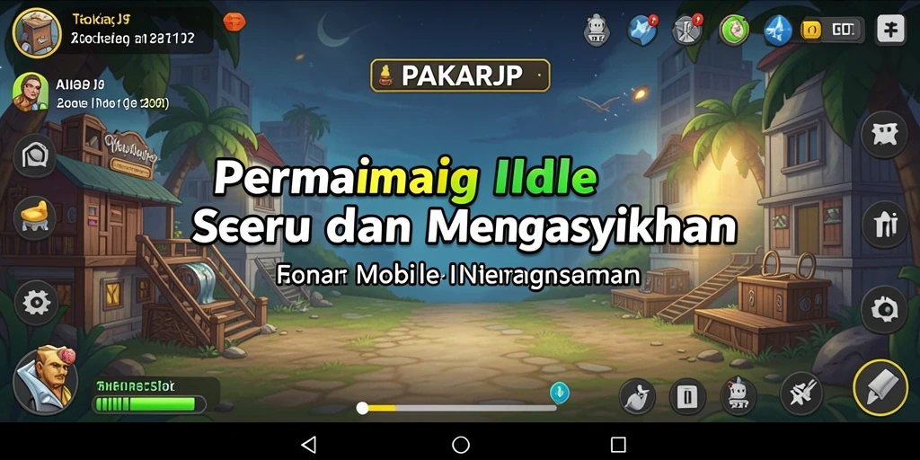 Screenshot gameplay PAKARJP menampilkan momen seru dalam permainan Idle.