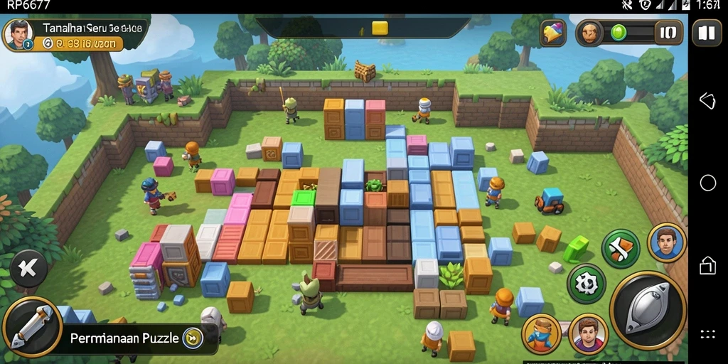 Tampilan utama gameplay RP6677 dengan teka-teki yang menarik.