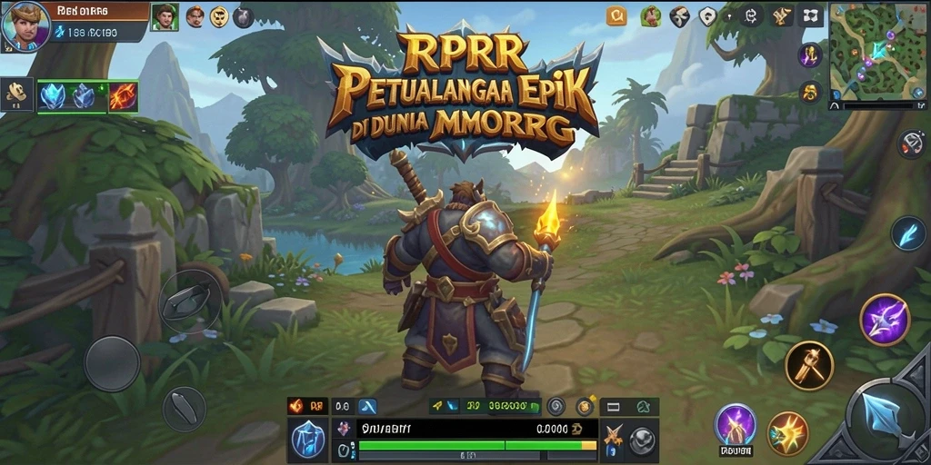 Tampilan gameplay RPRR yang memukau dalam petualangan MMORPG.
