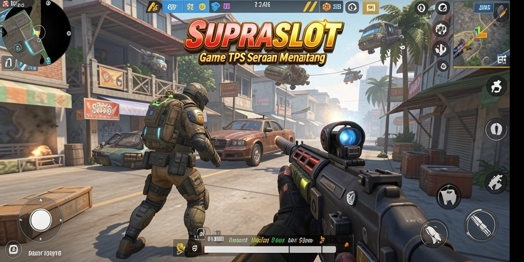 Tampilan gameplay menarik dari SUPRASLOT dengan aksi TPS.